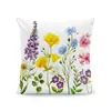 Amazon Cesta de Flores Estilo Pastoral Primavera e Verão Capa de Almofada Floral Almofada de Sofá Tulipa Capa de Almofada Curta de Pelúcia