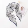 Faixa de Cabelo Feminina Simples e Elegante com Flor Paisley, Fita Fina Longa Estreita, Laço Decorativo Multifuncional para Bolsas