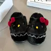 Chinelos de Pelúcia Estilo Fofo Versátil da Moda para Calçar 2026 Feminino Outono/Inverno Quente Antiderrapante com Biqueira Fechada