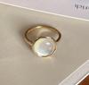 Nuevo Anillo de Oro Perla Diseño Nicho de Alta Gama Lujo Ligero Exquisito Tendencia Anillo de Dedo Índice Celebridad de Internet Uso Apilado