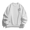 Suéter grueso de cuello redondo pesado bordado con cara sonriente para hombre, otoño nuevo, marca de moda japonesa, combinable con todo, para niños de talla grande, jersey casual