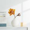 Jarrón de Arte Minimalista de Porcelana Blanca para Casas de Huéspedes, Hoteles, Salas de Exposiciones, Espacios Comerciales, Arreglos de Flores Secas y Recipientes de Cerámica para Flores