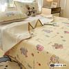 Cubrecama de Algodón Puro Pieza Única para Todas las Estaciones Nuevo 2025 Algodón Tatami Sin Desplazamiento Cama Funda de Almohada Individual Juego de Tres Piezas