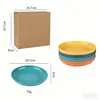 Amazon Tk Plato de Paja de Trigo Plato de Hotel Plato para Frutas Hogar Nórdico Plato para Ensalada Plato de Plástico PP
