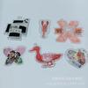 Accesorios para Ropa PVC Inflable Etiqueta de Plumas Etiqueta con Forma Rellenable Flash Impresión Digital Correa Adhesivo Termofusible Velcro