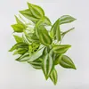 Ramo Pequeño Artificial Personalizado de 7 Cabezas Planta Artificial Pequeña Planta de Hojas Falsas Accesorios para Paredes de Plantas Bonsái de Escritorio para Oficina