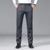 Calça de Terno Business Tendência Confortável com Elasticidade em Quatro Direções 2025, Novo Estilo Primavera/Outono, Calça Casual de Corte Reto Antirrugas para Pais de Meia-Idade