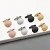 Aliexpress Transfronteiriço Novo Redondo Aço Inoxidável Polido Espelhado Abotoaduras Camisa Social de Negócios Francesa Clipe de Gravata para Terno para Homens
