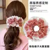 Scrunchie xadrez rosa para mulheres, elástico de rabo de cavalo de alta qualidade, faixa de cabelo elástica, acessório de cabelo