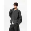 Suéter cárdigan de estilo Old Money con cuello de solapa para hombre, chaqueta de punto casual de peso pesado de marca de moda de otoño, suéter versátil para pareja