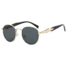 Gafas de Sol Redondas Estilo Europeo y Americano para Hombre 2026 Nuevo Estilo Gafas de Sol Metálicas de Alta Gama para Mujer Gafas de Sol Retro de Moda O