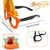 Suministros de Decoración para Acción de Gracias Gafas para Adultos y Niños Ambiente de Fiesta Festiva Accesorios para Fotos Pavo Monturas de Gafas Divertidas