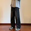 Jeans de trabajo para hombre, pantalones rectos holgados de pierna ancha con vibra de la alta calle americana, marca de moda, pantalones casuales retro geniales