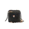 Bolsas de mujer transfronterizas otoño e invierno nuevo sentido avanzado estilo pequeña fragancia bolso bandolera con cadena de diamantes bolso de hombro bolso cubo para lápiz labial bolsas