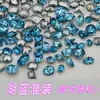 Venta al por mayor de Pedrería de Vidrio Grande, Brillante, Blanca, de Forma Irregular y Base Puntiaguda para Uñas, Similar a Decoraciones K9 para Uñas