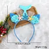 Diadema de Sirena con Concha de Lentejuelas Diadema de Princesa Sirena Linda de Dibujos Animados para Niños Serie Estilo Océano Hebilla de Pelo
