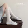 Calcetines finos de verano para niñas, calcetines largos transpirables de malla, calcetines de pantorrilla estilo princesa coreana para niños, calcetines de media pantorrilla para niños