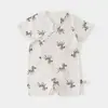 Ropa para Bebé Recién Nacido, Mameluco de Algodón de Bambú de Verano para Recién Nacido, Ropa Fina de Mariposa para Bebé, Ropa Transpirable Estilo Monje
