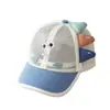 Gorra de malla de dibujos animados para bebé, diseño lindo de orejas de conejo estilo coreano, gorra de béisbol de verano para niños y niñas