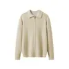Nuevo Suéter Cardigan Otoño e Invierno 2024 para Hombre Estilo Coreano Moderno Chaqueta Exterior con Cremallera Suéter de Punto Chaqueta Suéter de Solapa para Hombre