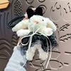 Criativo Desenho Animado Pelúcia Vestido de Princesa Chaveiro Coelho de Orelhas Compridas Feminino Fofo Coelho Menina Coração Pingente de Bolsa Pequeno Presente