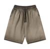 320g algodón estilo americano lavado a la piedra shorts para hombre talla grande degradado retro shorts lavados versión holgada
