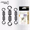 Aohu - Anillo giratorio de ocho anillos de acero inoxidable de alta velocidad doble, conexión rápida, accesorios para equipo de pesca