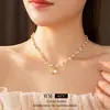 Nuevo Collar con Colgante de Calabaza de Circonita Estilo Chino, Cadena para Clavícula de Lujo Ligero de Nicho, Joyería Exquisita Versátil para Mujeres con un Toque de Alta Gama