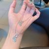 Nuevo colgante de calabaza esmeralda de agua azul con forma de mariposa en plata esterlina S925 china, cadena para el cuello con temperamento nicho de alto sentido.
