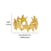 Anillo Estilo Europeo y Americano Transfronterizo Simple y de Moda de Estrella de Mar y Concha Marina para Mujeres, Anillo de Acero Inoxidable, Joyería de Verano Oceánica de Lujo Ligero