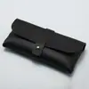 Estojo para óculos de unha única em estoque, em couro preto, bolsa para óculos portátil, caixa para armazenamento de óculos de sol, para impressão