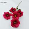 Simulação de 5 flores de hibisco, arranjo de flores para casamento, decoração de auditório para casamento, decoração para casa, flores falsas, adereços para fotos