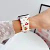 Ins lámina colorida estampado de cereza correa de silicona adecuada para Apple 10 S11 generación iWatch Ultra pulsera