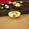 Ornamentos de Lingote de Ouro Sólido, Adereços de Lingote de Ouro Sólido, Artesanato Doméstico de Mobiliário do Deus da Riqueza, Presentes de Inauguração de Loja e Casa Nova
