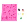 Molde de silicona líquida para hornear pasteles, fondant y árbol de Navidad con forma de campana, copo de nieve y alce
