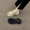 Sandalias Suaves de Tacón Medio para Mujer 2025 Verano Nuevo Estilo Estilo Playa Versátiles Casuales Moda Tendencia Romanas Zapatos de Mujer