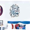 Dia das Mães Transfronteiriço Te amo mãe azul inglês decorativo quarto autoadesivo removível pvc adesivos de parede mural