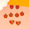 Corrente de Celular Rosa Retrô Material DIY Acessórios de Gotejamento de Óleo Pingente de Liga Joias Artesanais Pulseira Decoração de Bolsa