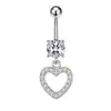 Estilo Nuevo Europeo y Americano Forma de Corazón Rosa Piercing de Ombligo Botón del Ombligo Múltiples Estilos Venta Caliente Acero Inoxidable Incrustado con Circonita Joyería para Piercing Joyería de Ombligo