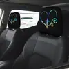 Funda para reposacabezas de coche con patrón de texto, funda para almohada de coche, funda de asiento a prueba de polvo, se puede personalizar con tu propio diseño como funda para reposacabezas y cuello