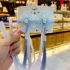 Presilha de cabelo para Headdress Hanfu infantil com franja presilha de cabelo para menina acessório de cabelo estilo retrô para menina presilha atacado