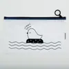 Saco autovedante com zíper fosco e estampa de galinha, estojo para lápis, bolsa de armazenamento com cordão para elástico de cabelo, saco simples para embalagem de meias e roupas íntimas