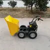 Novo modelo de exportação caminhão basculante de empurrar à mão, mini caminhão basculante manual com rodas, carrinho de carga e transporte para jardim