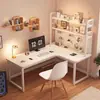 Escritorio de esquina para computadora, mesa de escritorio para juegos, escritorio en forma de L para el hogar, mesa de estudio para dormitorio, escritorio de oficina simple, banco de trabajo