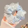 Scrunchie Floral Rosa Súper Hada Nuevo Lazo para el Cabello de Otoño e Invierno Cuerda Dulce para Coleta y Moño para Mujeres