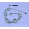 Plata S925 Soporte Vacío Pulsera de Cobre Blanco Puro Soporte Vacío Chapado en Platino Procesamiento de Incrustación de Piedras Preciosas Fábrica DIY Leidezhu