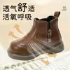 Botas Martin forradas de polar para niños, colección otoño/invierno 2026, botines de suela blanda estilo británico para niños, botas de cuero cálidas y engrosadas para niñas