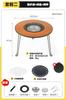 Mesa Plegable para Barbacoa al Aire Libre Fiblas para Hornear Fiblas de Carbono para Calefacción Cuenco de Carbón Doméstico Parrilla para Barbacoa Mesa Redonda de Cuenco de Carbón para Cocinar Té
