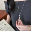 Collar de cuentas de pez plateado estilo coreano para mujer, lujo ligero con un toque de alta gama, accesorio de cadena para clavícula de acero de titanio con diseño de nicho