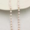 Corrente de Pérolas Feita à Mão DIY Corrente de Corrente Colar Pulseira Brincos Corrente de Lã Acessório de Cabeça Franja Material para Joias 3MM4MM